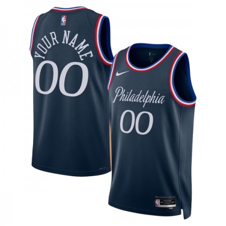 Dres Philadelphia 76ers Prilagođeni Nike 2025-26 City Edition Navy Swingman